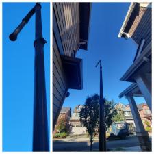 Cleaning Tennis Ball from Clogged Gutter in Issaquah, WA